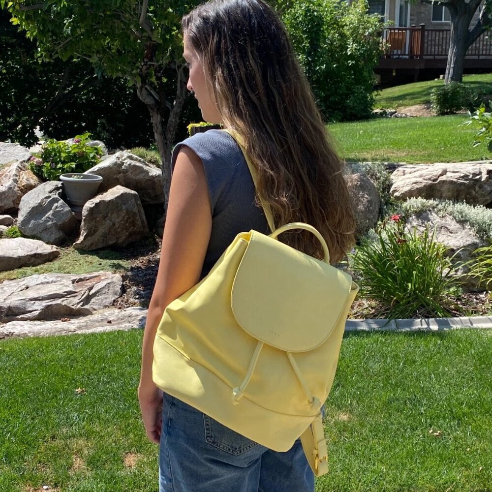 $120.00 Fawn Design The Cinch Backpack | FDL343 | Citron